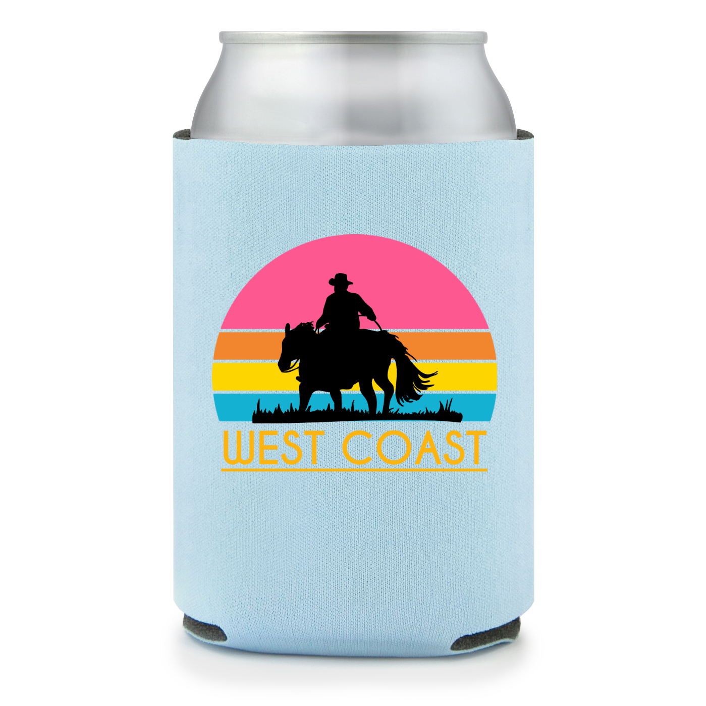Full Color Foam Collapsible Can Coolers Summer West Coast Style 140094