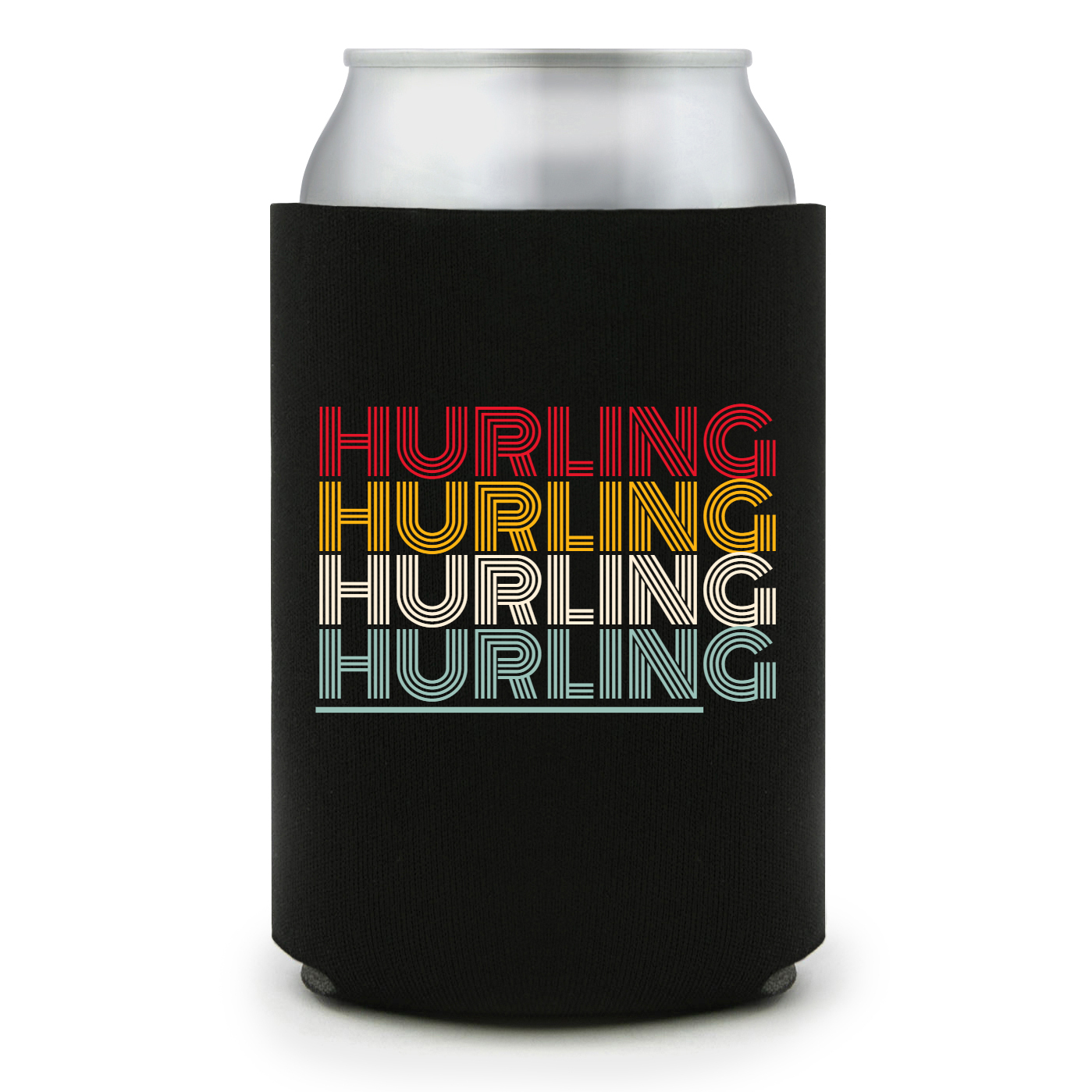 Full Color Foam Collapsible Can Coolers Summer Hurling Style 140082