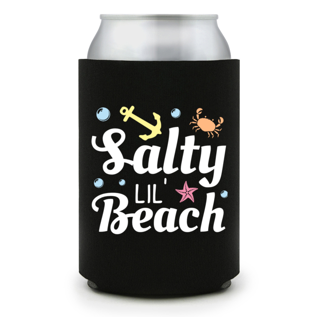 Full Color Foam Collapsible Can Coolers Summer Salty Lil Beach Style 139829