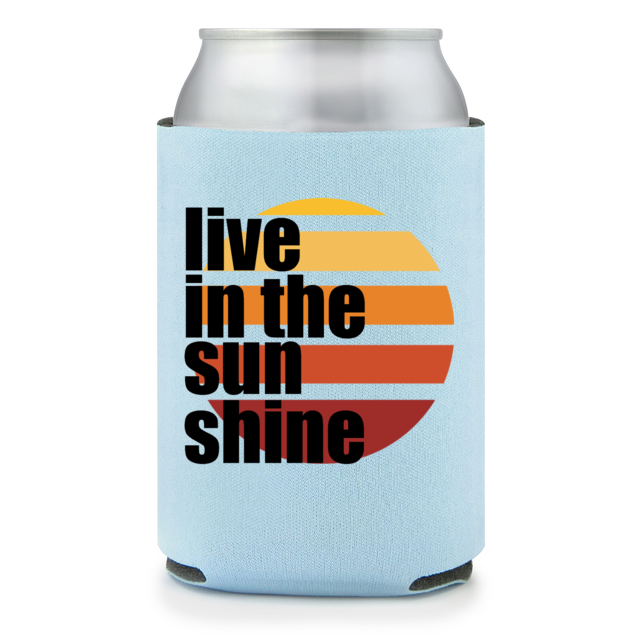 Full Color Foam Collapsible Can Coolers Summer Live In The Sunshine Style 139807