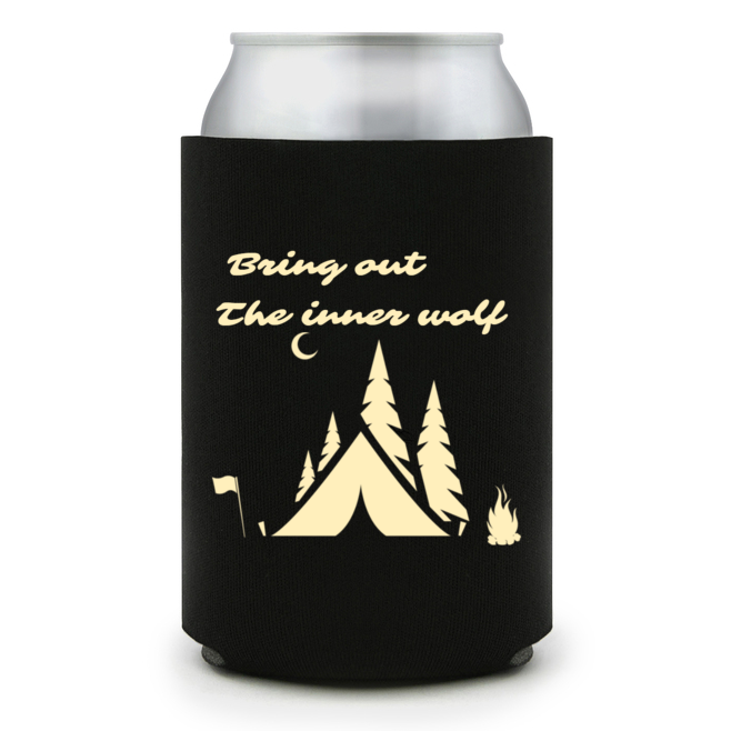 Full Color Foam Collapsible Can Coolers Summer Bring Out The Inner Wolf Style 138255