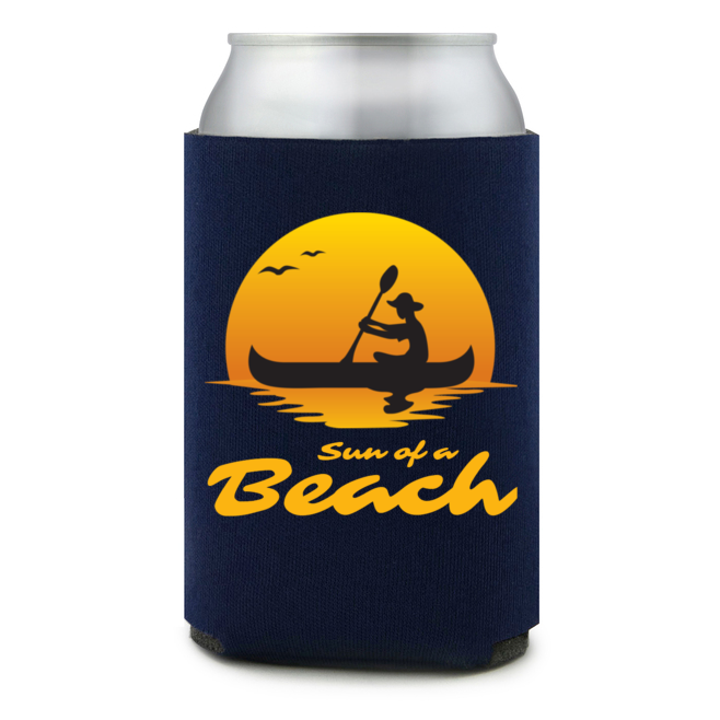 Full Color Foam Collapsible Can Coolers Summer Sun Of The Beach Style 138243