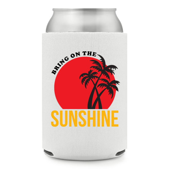 Full Color Foam Collapsible Can Coolers Summer Bring On The Sunshine Style 138232