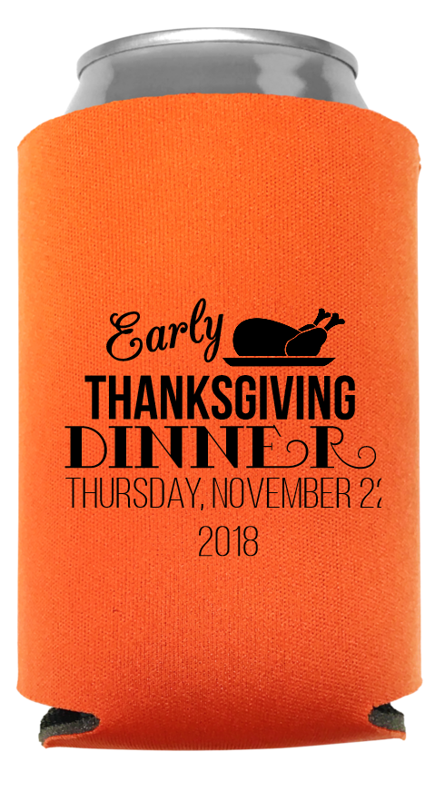 Thanksgiving Full Color Foam Collapsible Coolies Style 94757