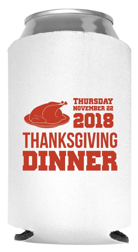 Thanksgiving Full Color Foam Collapsible Coolies Style 94742