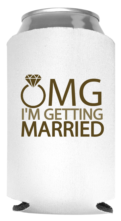 Wedding Full Color Foam Collapsible Coolies Style 126138