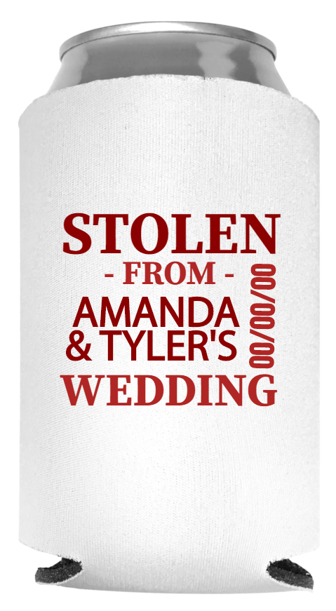 Wedding Full Color Foam Collapsible Coolies Style 126129