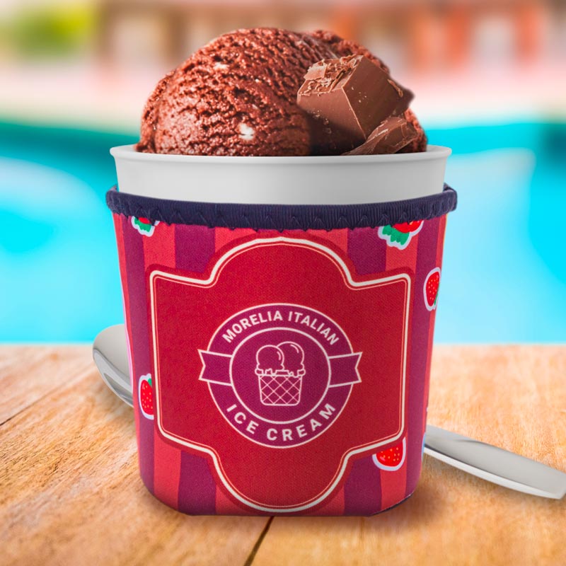 Full Color Neoprene Ice Cream Pint Sleeves