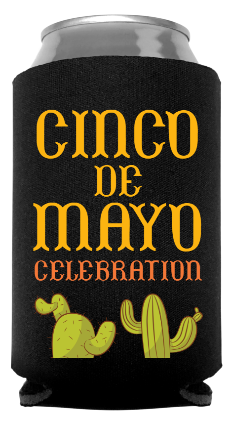 Happy Cinco De Mayo Full Color Foam Collapsible Coolies Style 105886