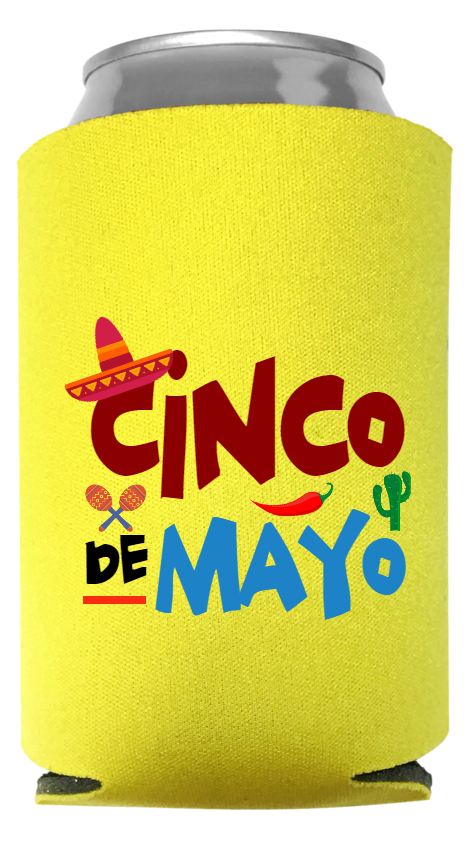 Happy Cinco De Mayo Full Color Foam Collapsible Coolies Style 105887