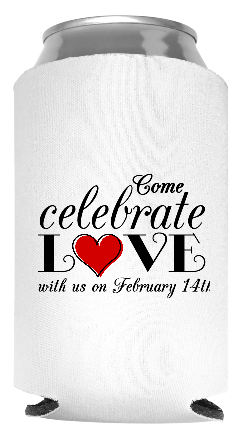Happy Valentine Day Full Color Foam Collapsible Coolies Style 99102
