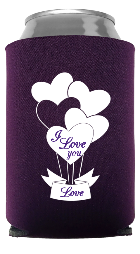 Happy Valentine Day Full Color Foam Collapsible Coolies Style 99599