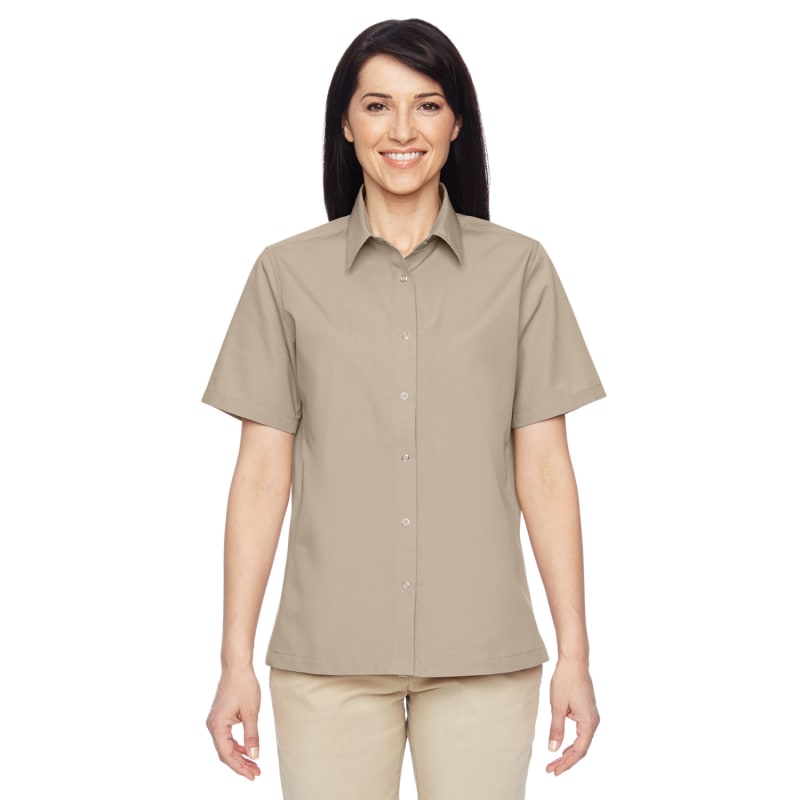 Harriton Ladies' Advantage Snap Closure Short-Sleeve Shirt