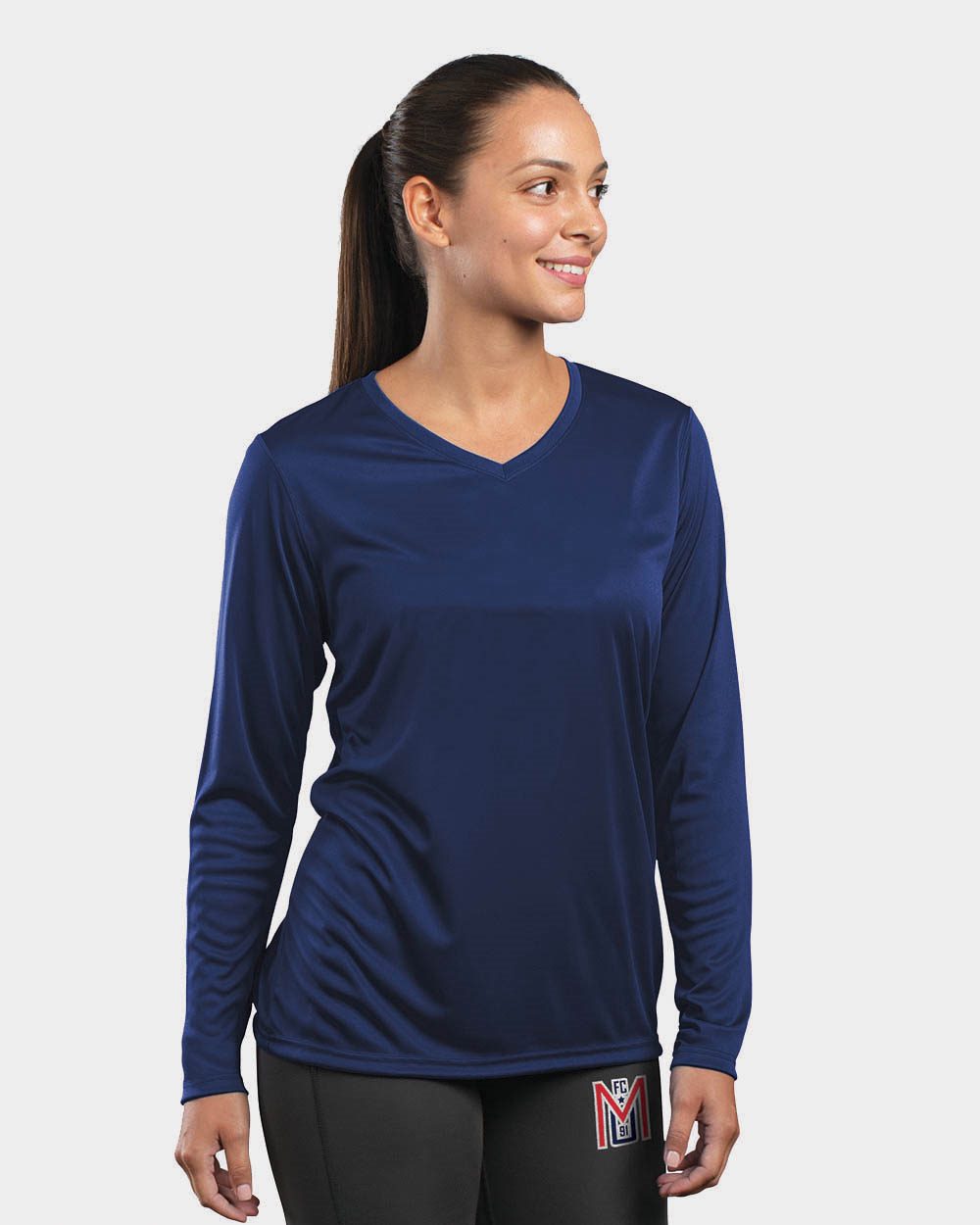 Holloway Women's Momentum Long Sleeve V-Neck T-Shirt - 222824
