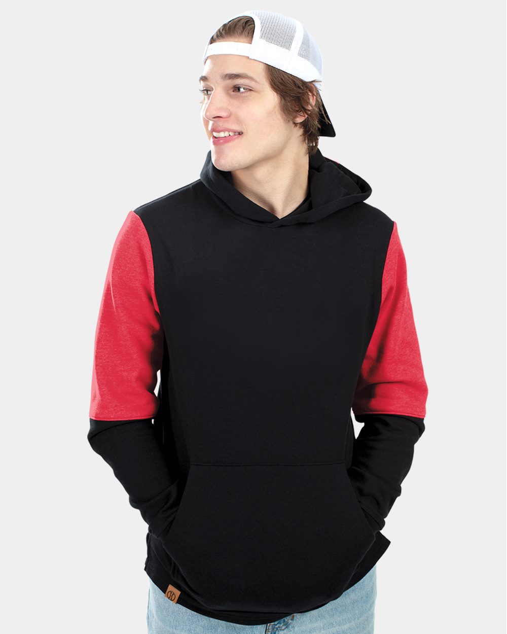 Holloway Youth All-American Team Fleece Colorblocked Hooded Sweatshirt - 222681