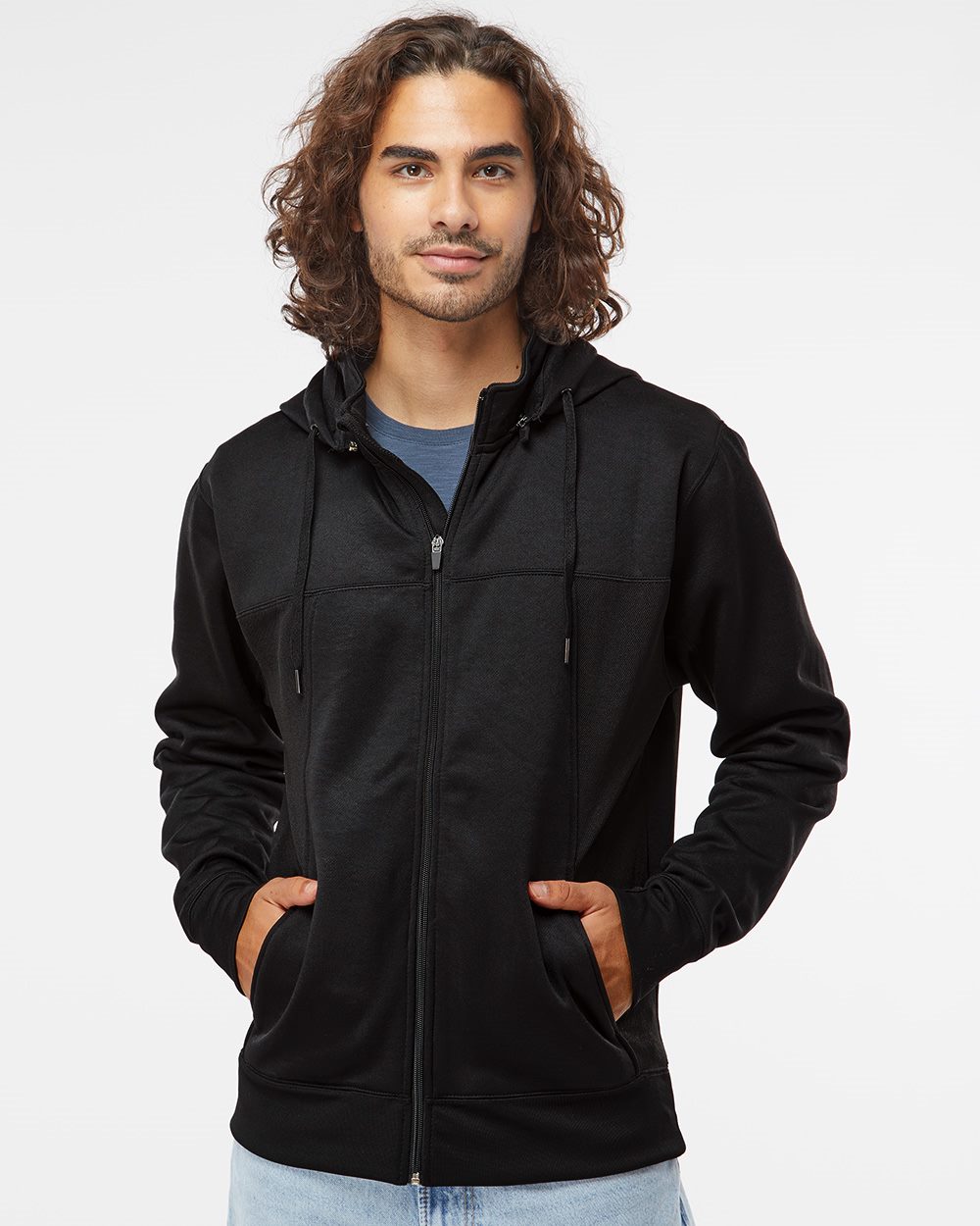 Independent Trading Co. Unisex Poly-Tech Full-Zip Hooded Sweatshirt - EXP80PTZ