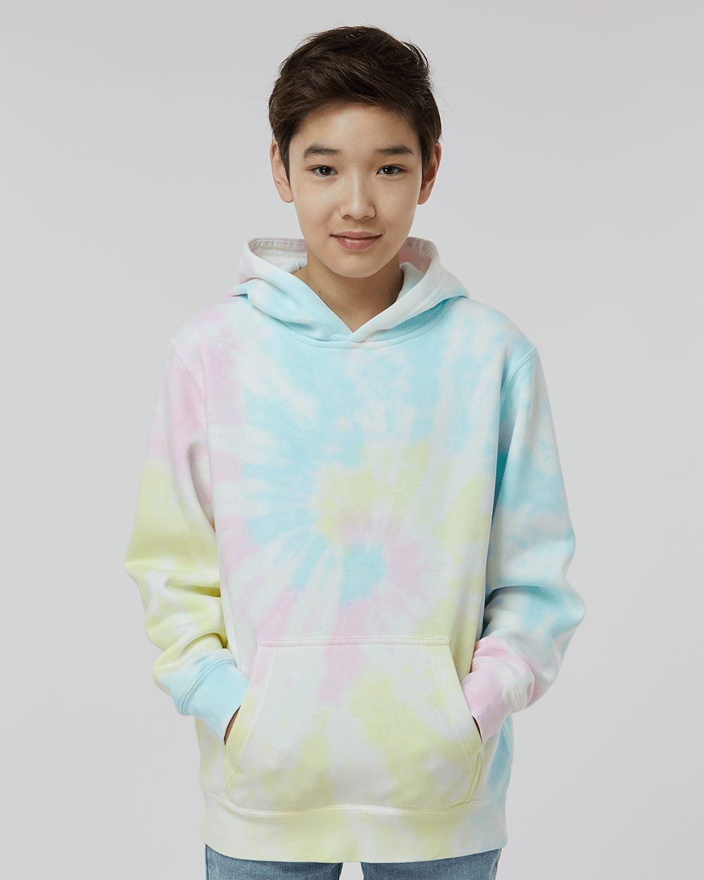 Independent Trading Co. Youth Midweight Tie-Dyed Hooded Sweatshirt - PRM1500TD
