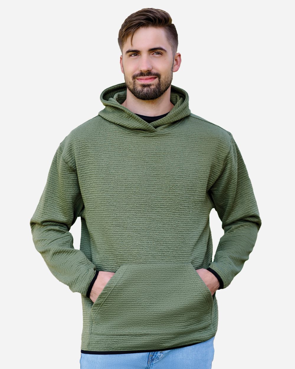 J. America Unisex Pebble Fleece Hooded Pullover - 8774