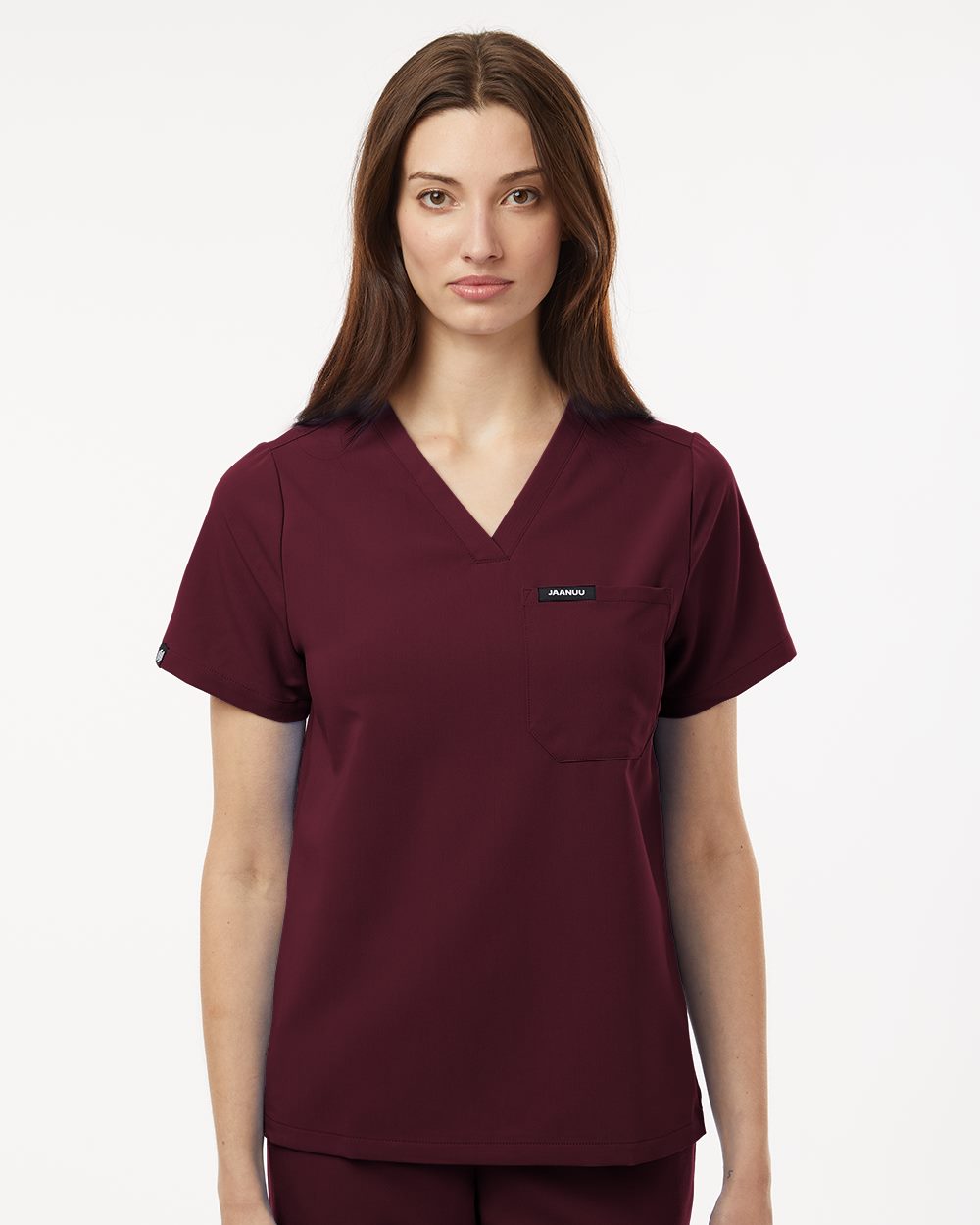 Jaanuu Women's Rhena Essential 1-Pocket Scrub V-Neck Top - W10001
