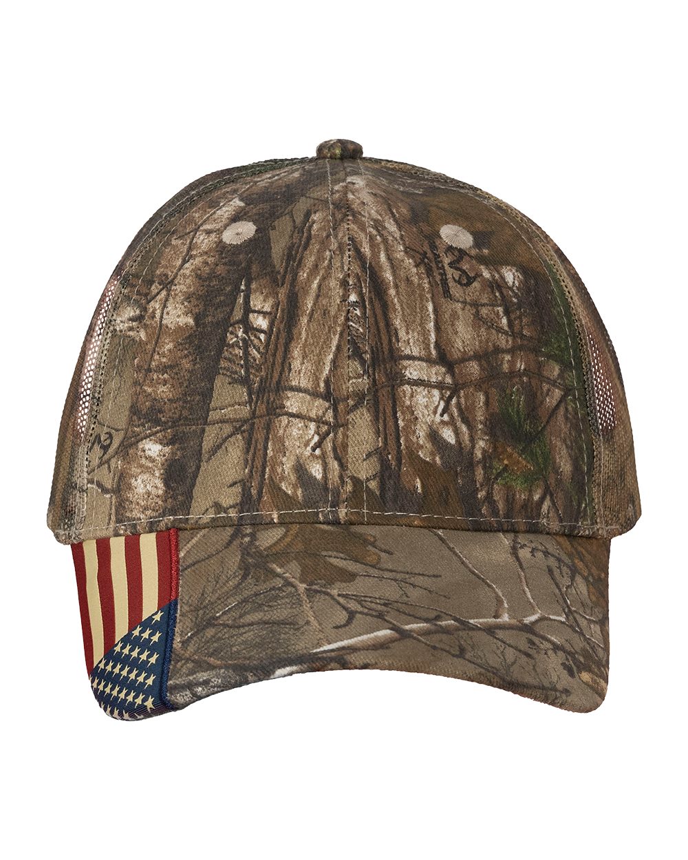 Kati Camo Woven USA Flag Mesh Cap - LC350M