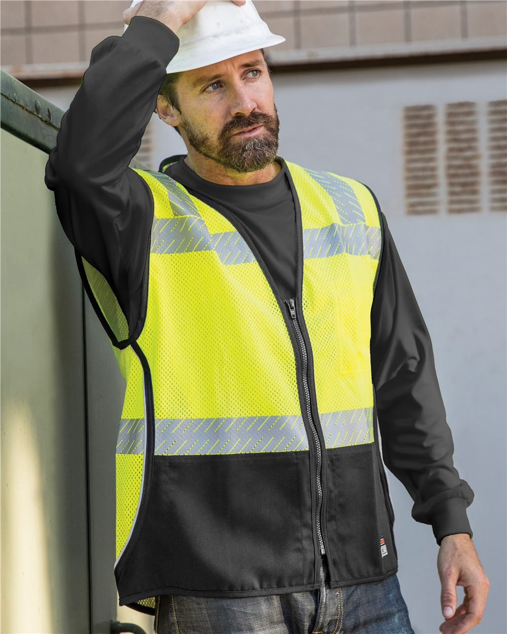 Kishigo Unisex Premium Black Series&reg; FR Black Bottom Mesh Vest - FM410