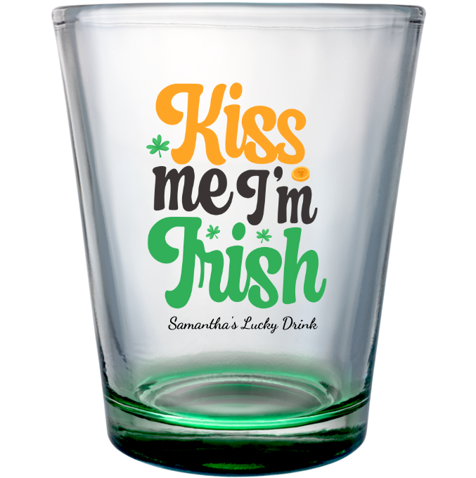 Kiss Me I’m Irish St. Patrick’s Clear Shot Glass