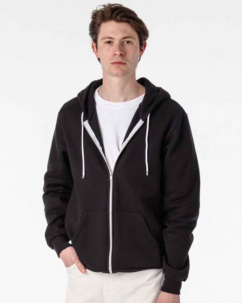 Los Angeles Apparel Unisex USA-Made Flex Fleece Full-Zip Hooded Sweatshirt - F97
