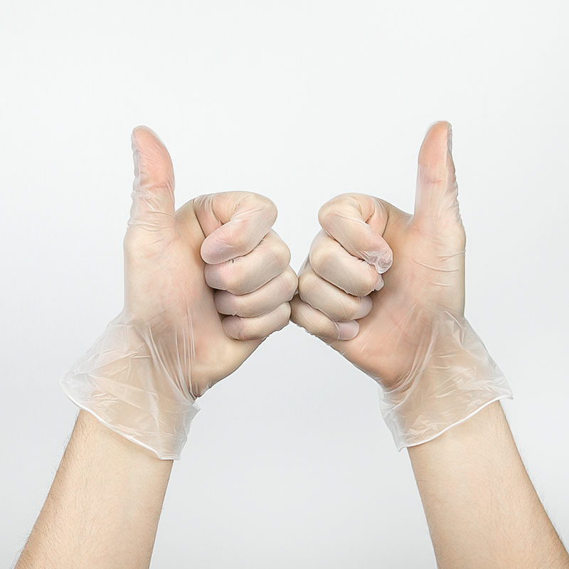 Low Minimum Disposable Vinyl Gloves - Box Of 100pcs