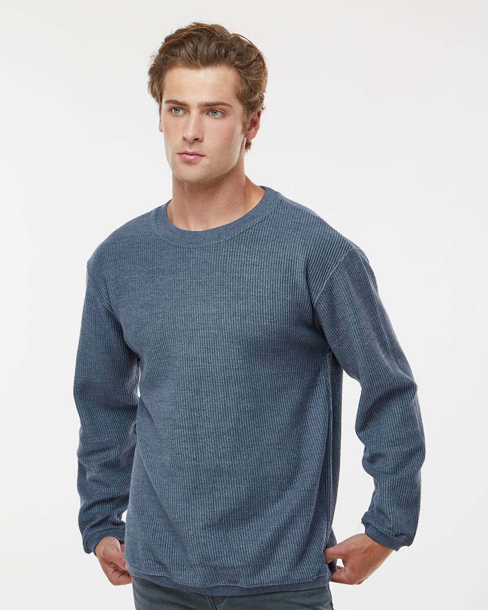 MV Sport Unisex Corded Crewneck Sweatshirt - 19179