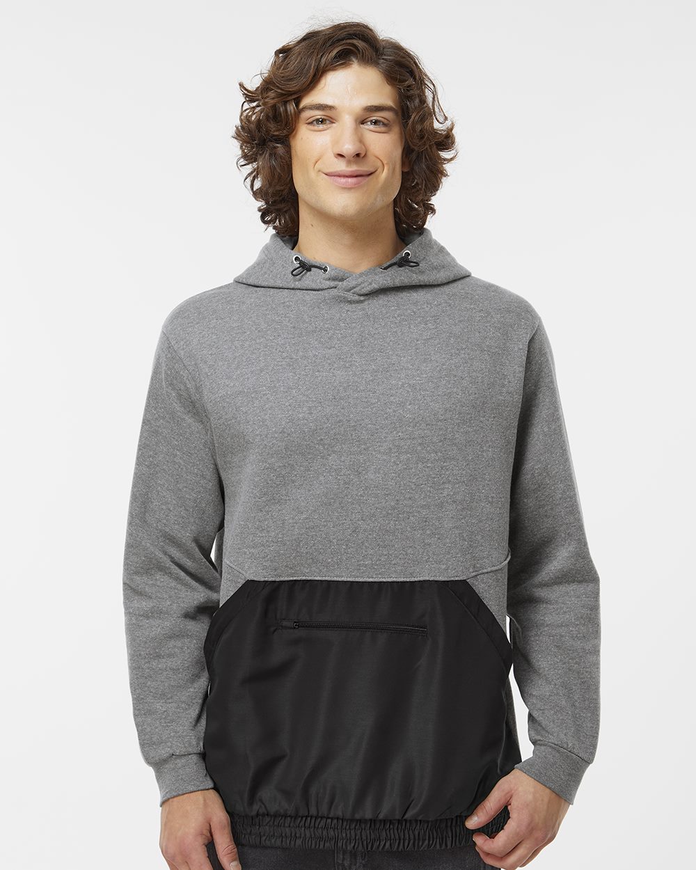 MV Sport Unisex Mixed Media Hooded Sweatshirt - 23112