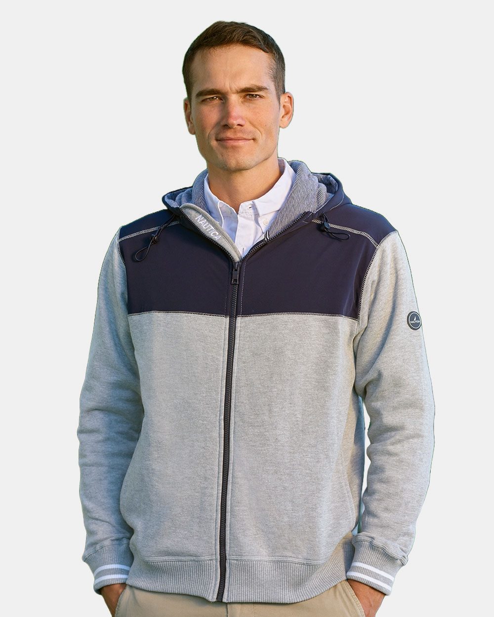 Nautica Men's Navigator Fleece Hooded Full-Zip Jacket - N17582