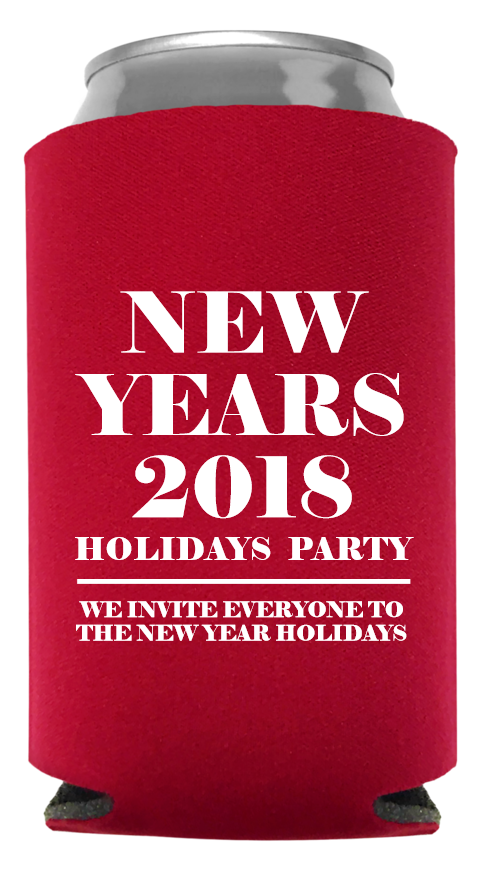 New Year Full Color Foam Collapsible Coolies Style 98495