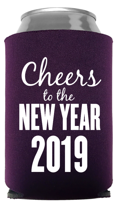 New Year Full Color Foam Collapsible Coolies Style 98622