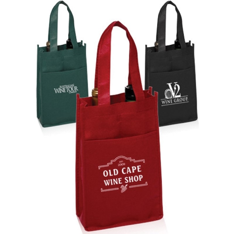 Non-Woven Vineyard Two Bottle Wine Bag