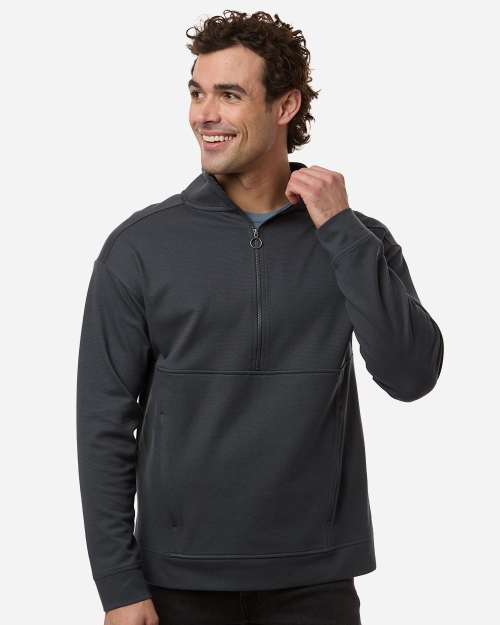 North End Men's Mantra Half-Zip Ottoman Pullover - NE220
