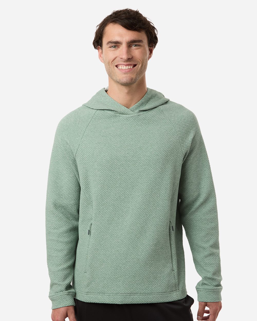 North End Men's Spirit Textured Hooded Pullover - NE729