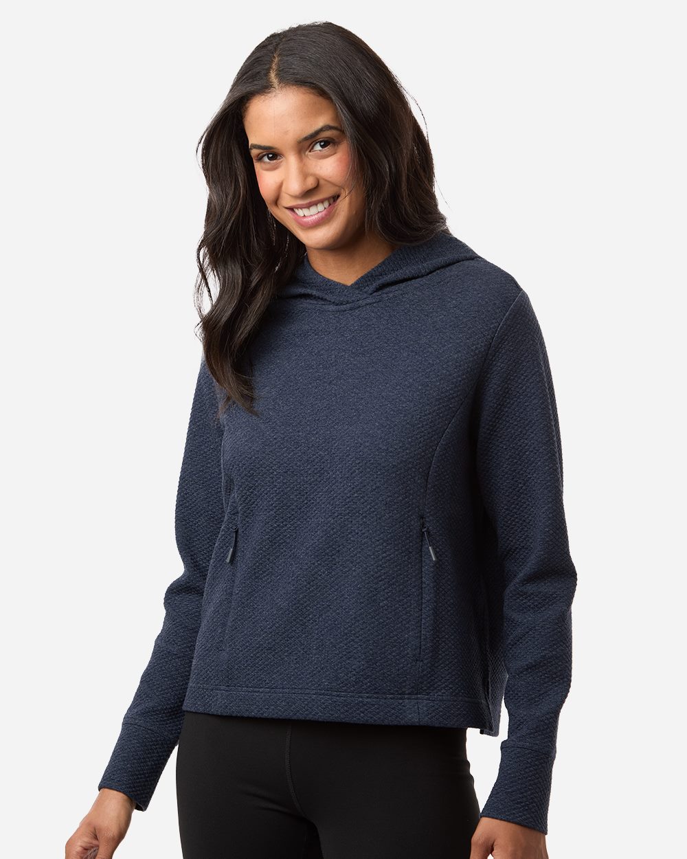 North End Women's Spirit Textured Hooded Pullover - NE729W