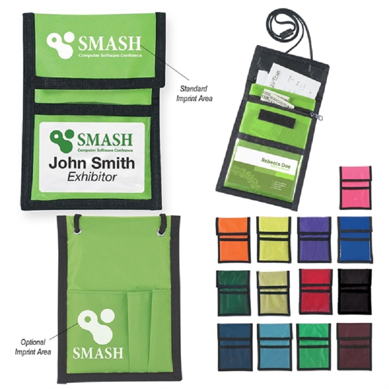 Nylon Neck Wallet Badge Holder