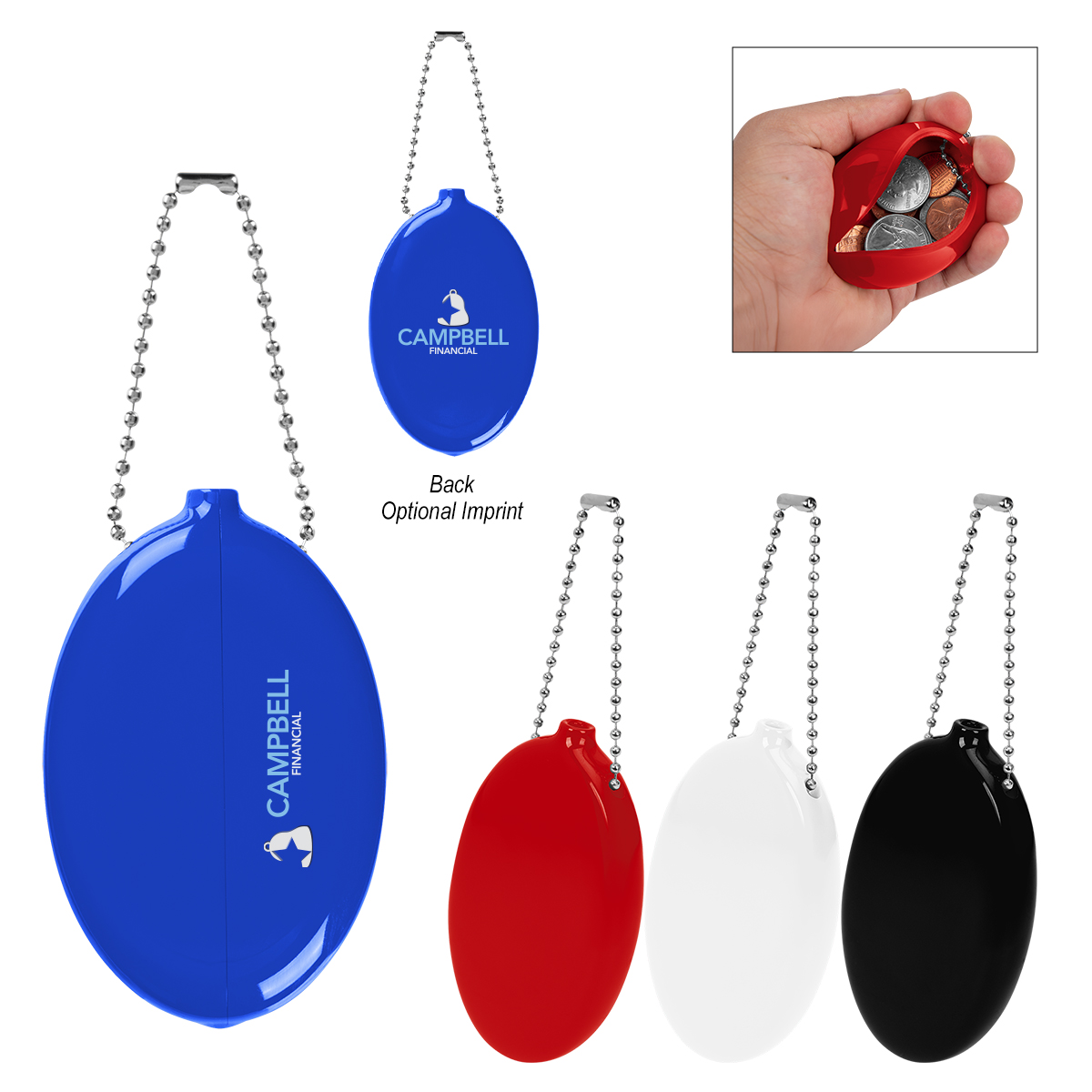 Old School Squeeze Coin Pouch Keychain