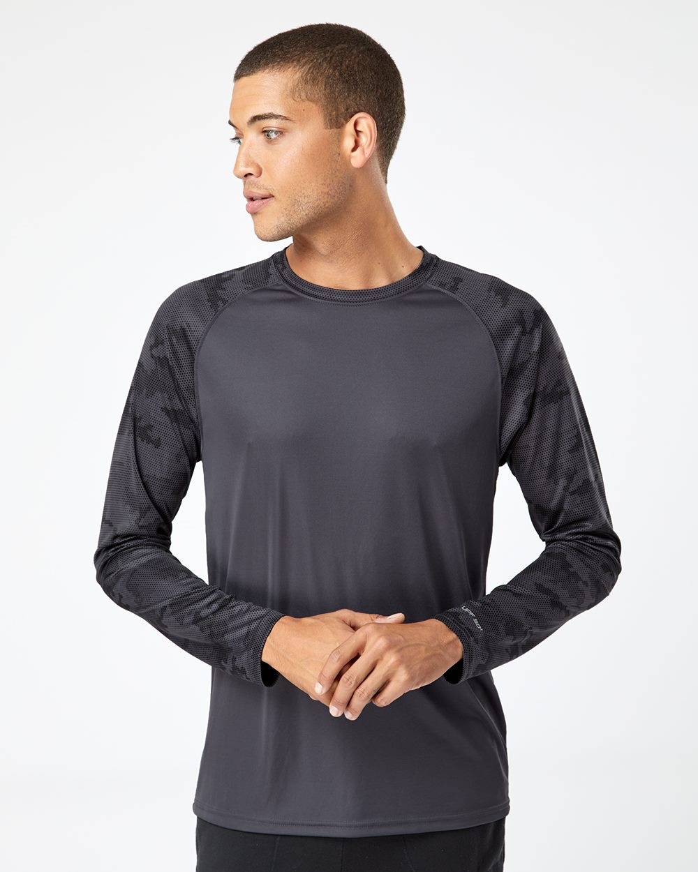 Paragon Unisex Cayman Performance Camo Colorblocked Long Sleeve T-Shirt - 216