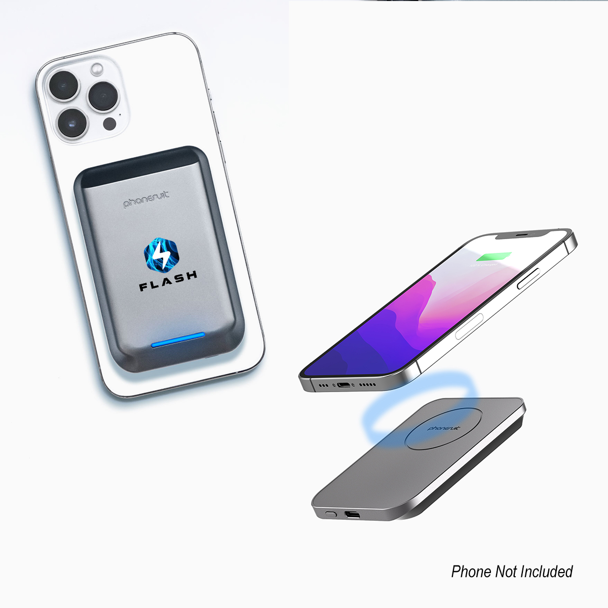 5,000mAh PhoneSuit&reg; Mag Max Wireless Portable Pocket Charger & Battery Pack