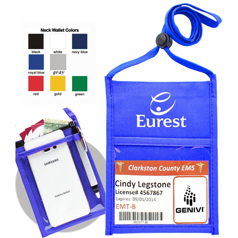 Polyester Zipper Neck Wallet