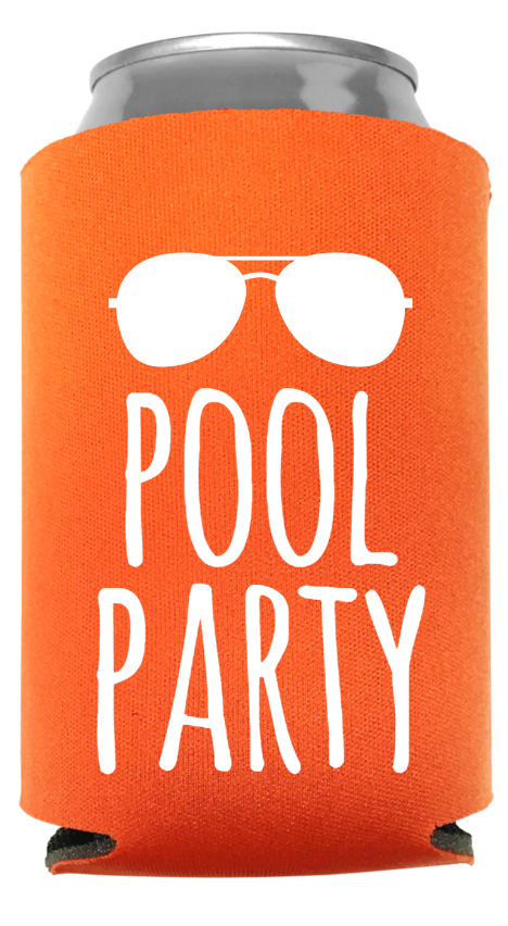 Pool Party Full Color Foam Collapsible Coolies Style 105978