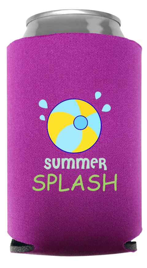 Pool Party Full Color Foam Collapsible Coolies Style 106089