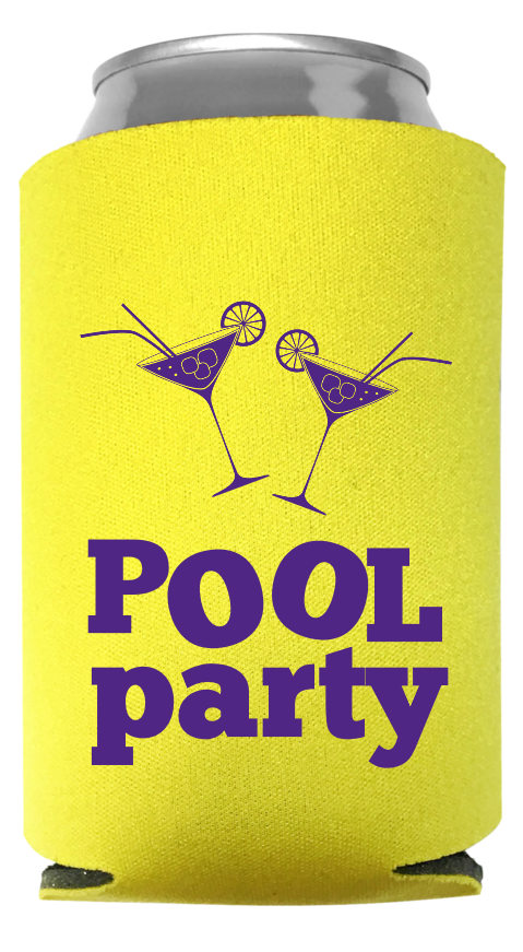 Pool Party Full Color Foam Collapsible Coolies Style 107088