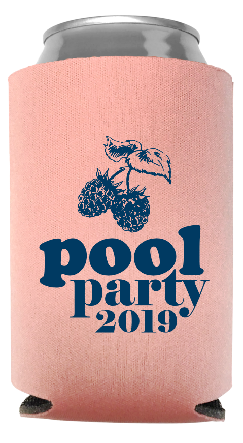 Pool Party Full Color Foam Collapsible Coolies Style 107092