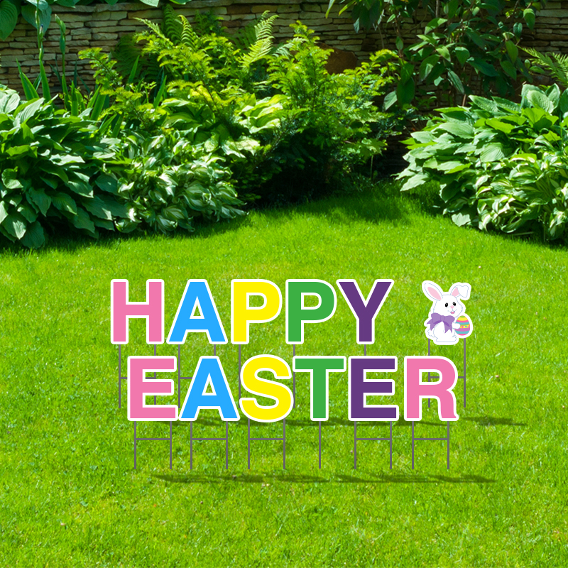 Pre-Packaged Happy Easter Yard Letters