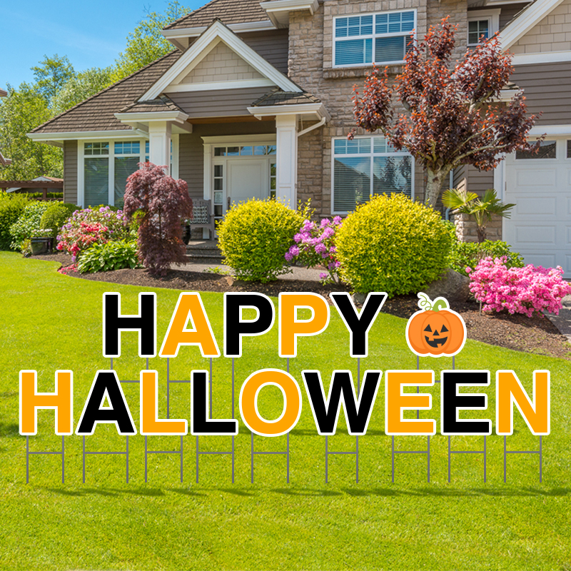 Pre-Packaged Happy Halloween Yard Letters