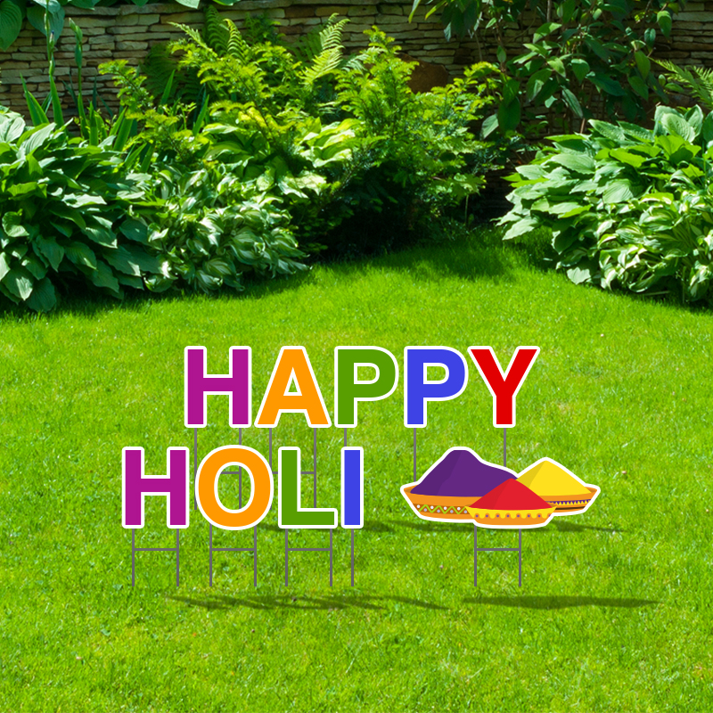 Pre-Packaged Happy Holi Yard Letters