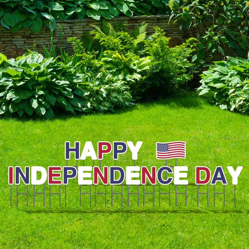 Pre-Packaged Happy Independence Day Yard Letters